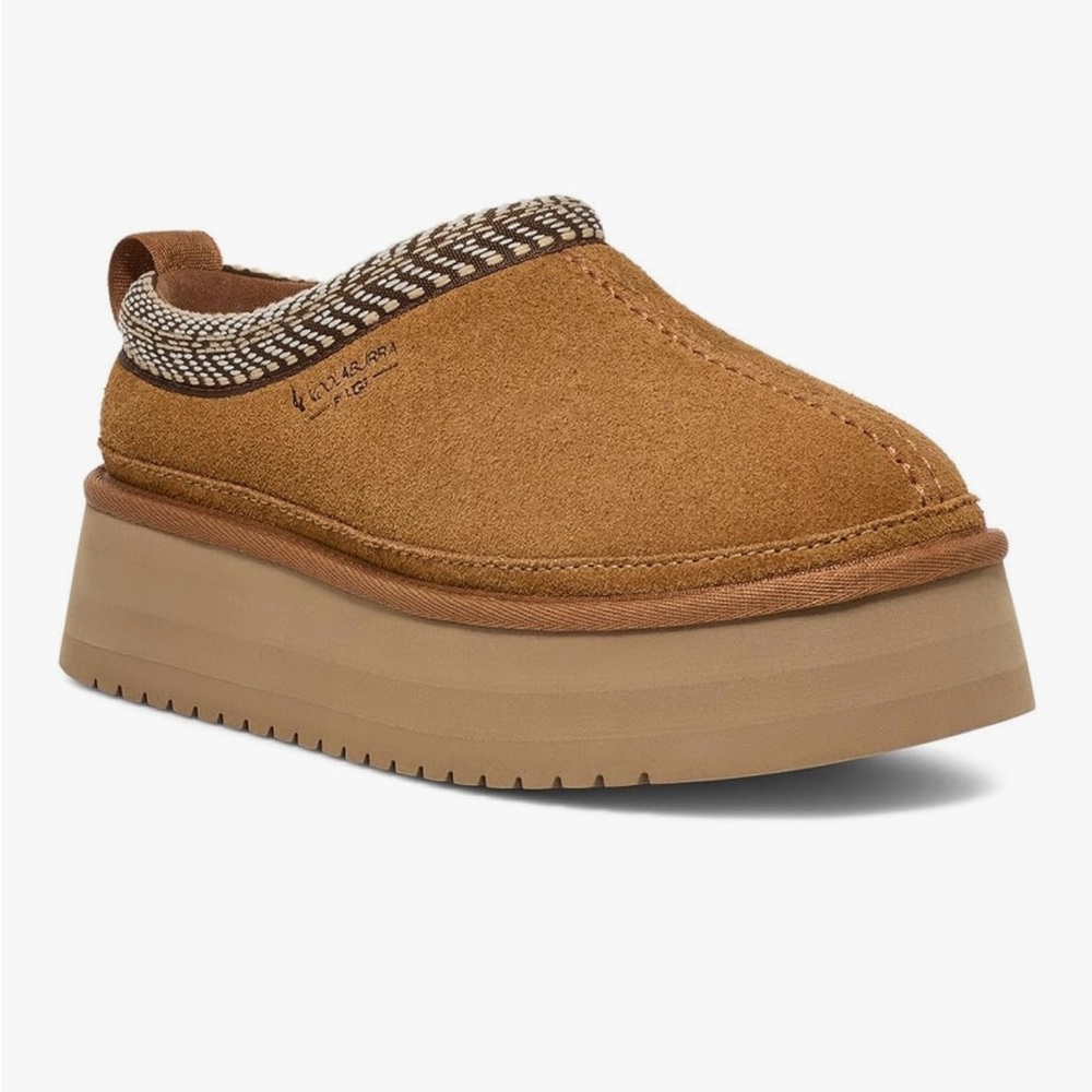 Koolaburra Chestnut Suede Platform Clog Mule